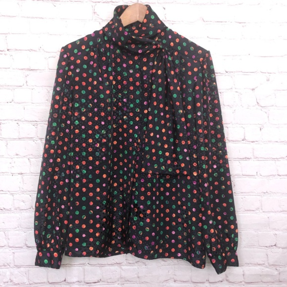 Gianna Polka Dots Long Sleeve Blouse